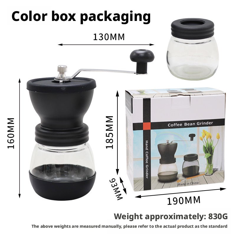 Manual Coffee Grinder with Glass Jar, Portable, Washable - Image 5