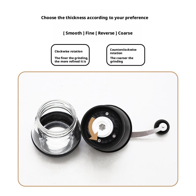 Manual Coffee Grinder with Glass Jar, Portable, Washable - Image 2