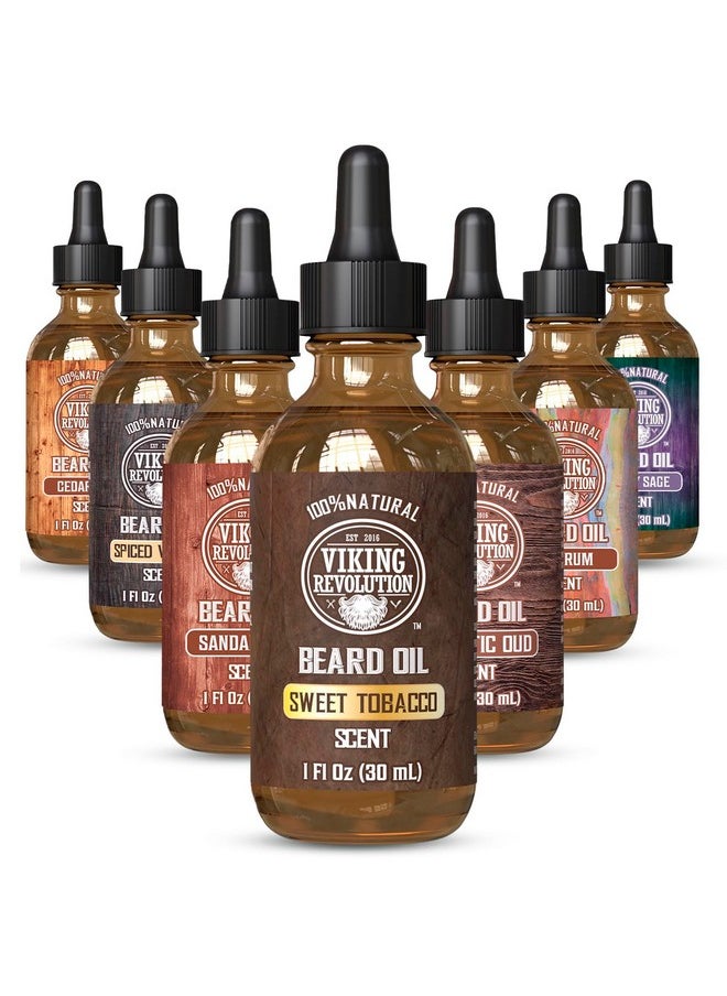 Viking Revolution - Sweet Tobacco Beard Oil For Men - Natural Mens Beard Oil With Argan Oil And Jojoba Oil - Beard Softener, Strengthens And Moisturizes - Beard Conditioner For Men (Sweet Tobacco,1Pack) - Image 1