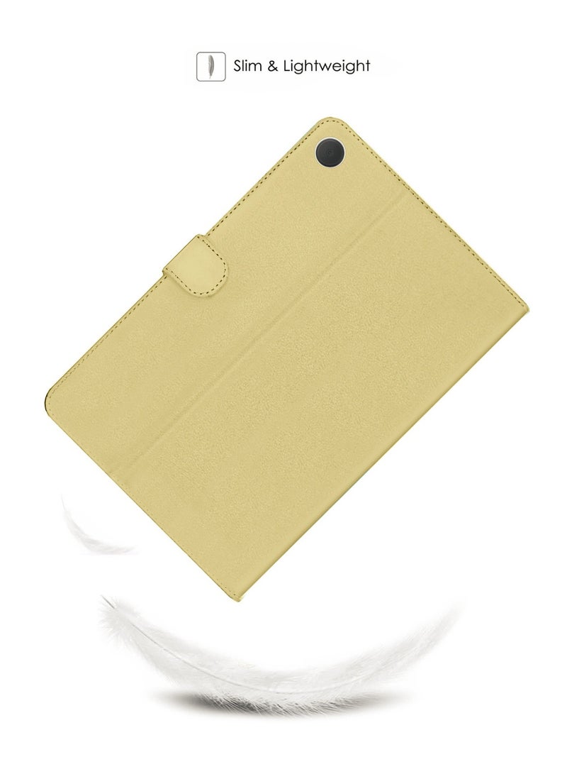 OMAKER حافظة جلدية ذكية عالية الجودة مع حامل مغناطيسي لجهاز Samsung Galaxy Tab A9 Plus مقاس 11 بوصة 2023 - ذهبي - Image 4