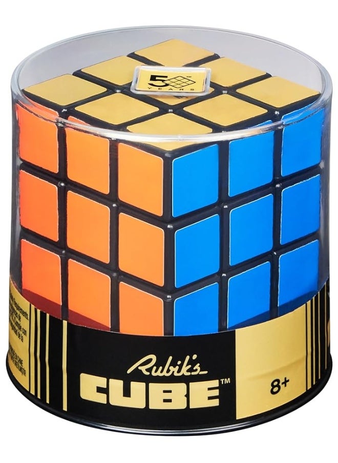 Rubiks - Rubik's Cube, Special Retro 50th Anniversary Edition, Original 3x3 Color-Matching Puzzle Classic Problem-Solving Challenging Brain Teaser Fidget Toy, for Adults & Kids Ages 8+ - Image 1