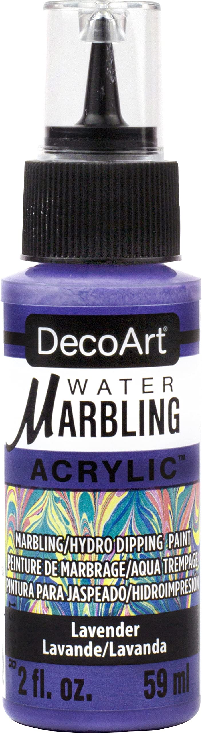 DecoArt Water Marbling Paint - 59 ML (2 Oz) Dropper Bottle - Lavender (16) - Image 1
