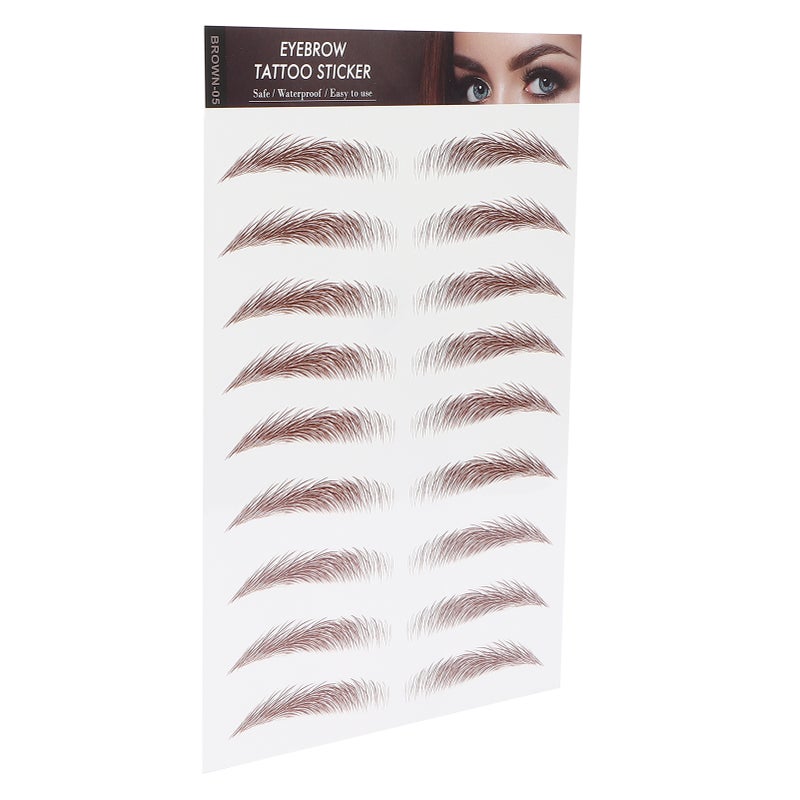 Professional Waterproof Eyebrow Tattoo Sticker Eyebrow Transfer Sticker for WomenBROWN-05 - Image 3
