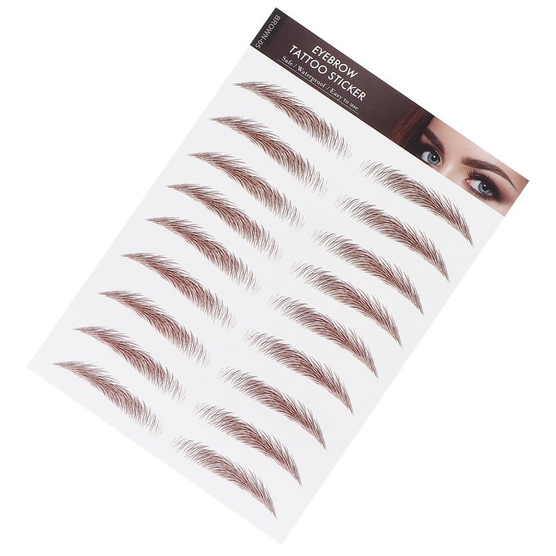 Professional Waterproof Eyebrow Tattoo Sticker Eyebrow Transfer Sticker for WomenBROWN-05 - Image 5