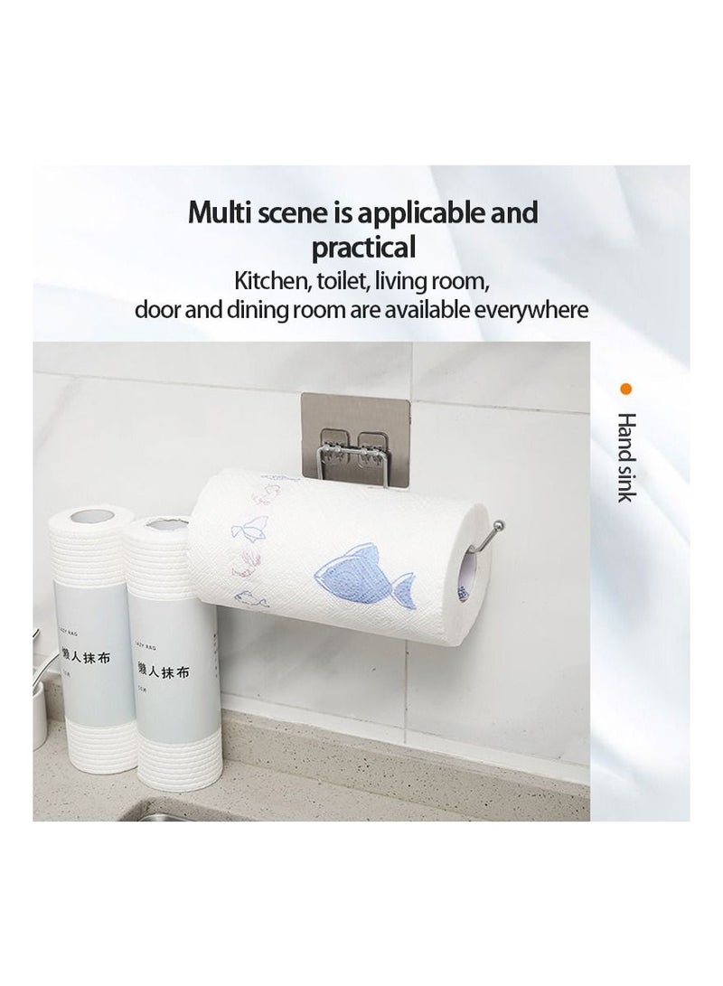 Meetion Self-Adhesive Towel Holder Rack Kitchen Toilet Paper Holder Roll Paper Holder Pack 1 - Image 4