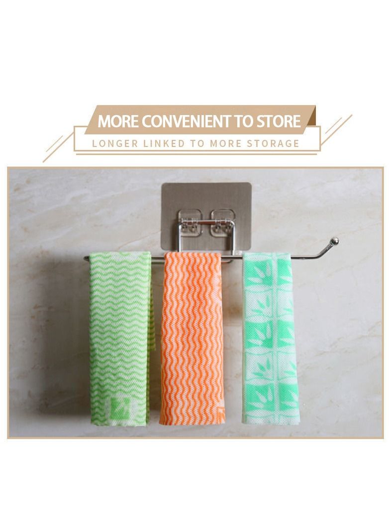 Meetion Self-Adhesive Towel Holder Rack Kitchen Toilet Paper Holder Roll Paper Holder Pack 1 - Image 3