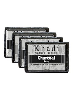 Khadi Natural Herbal Activated Charcoal Soap 100Gm Pack Of 4 (Charcoal Soap)  - Image 2