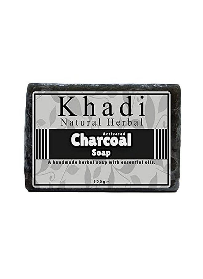 Khadi Natural Herbal - Activated Charcoal Soap 100Gm Pack Of 4 (Charcoal Soap) - Image 1