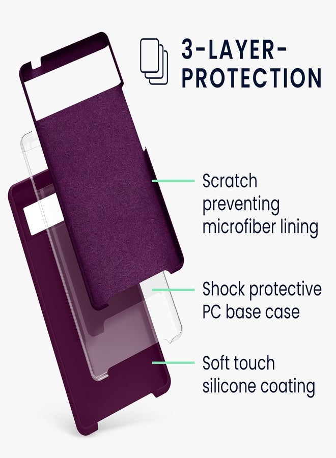 kwmobile Case Compatible with Google Pixel 6 Case - TPU Silicone Phone Cover with Soft Finish - Bordeaux Violet - Image 2