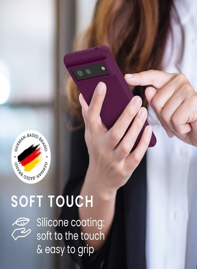kwmobile Case Compatible with Google Pixel 6 Case - TPU Silicone Phone Cover with Soft Finish - Bordeaux Violet - Image 4