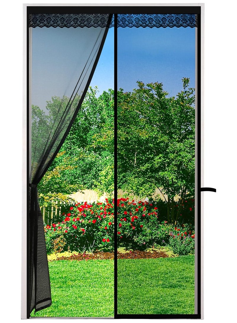 Kimaya Magnetic Fly Screen Door, Heavy-Duty Anti Mosquito Mesh No Gap with 18 Pieces of Powerful Magnets, Super Quiet, No Drilling, Washable Mesh, Keep Fresh Air in & Bugs Out, 50*210cm - Image 1