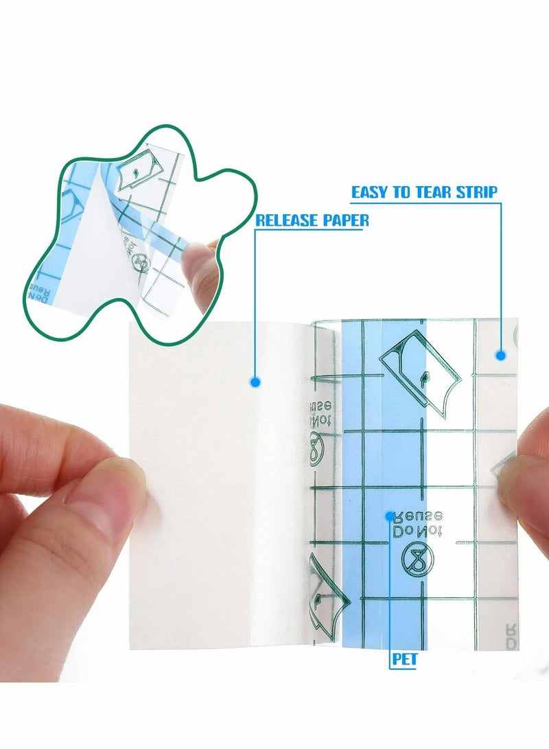 SYOSI 4 لفات من الضمادات اللاصقة الشفافة القابلة للتمدد والمضادة للماء والواقية (2 بوصة × 5.47 ياردة) - Image 4