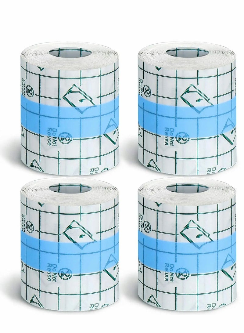 SYOSI 4 لفات من الضمادات اللاصقة الشفافة القابلة للتمدد والمضادة للماء والواقية (2 بوصة × 5.47 ياردة) - Image 1
