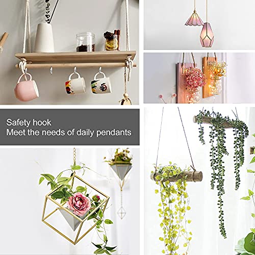 Monliful 22 Pack 304 Stainless Steel Q Hanger Hooks Screws in Hooks Christmas Lights Hooks for Outdoor Hooks for String Lights and Garage New Year Party Led Fairy Easy Release White - Image 5