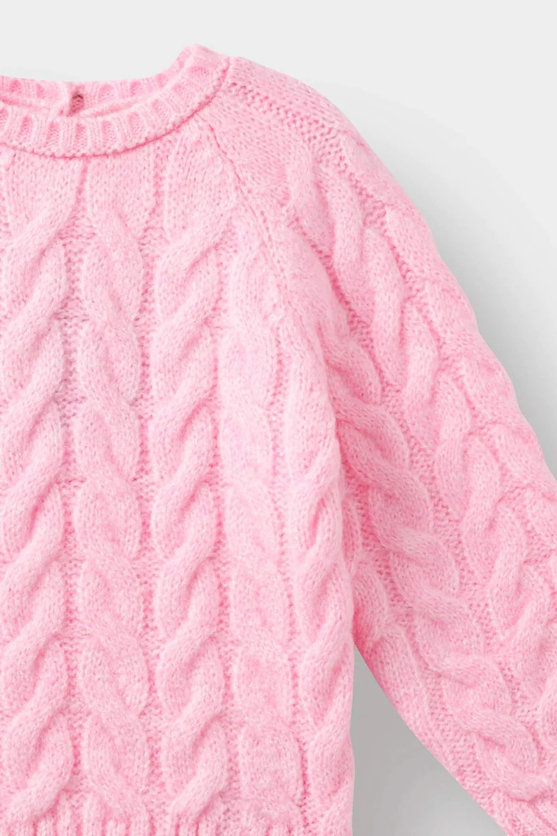DeFacto Baby Girl Crew Neck Knit Pullover