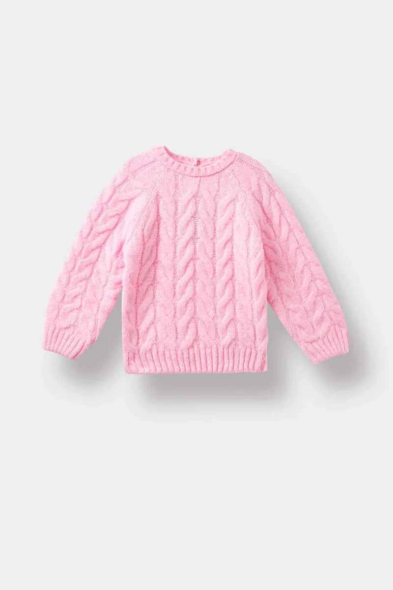 DeFacto Baby Girl Crew Neck Knit Pullover