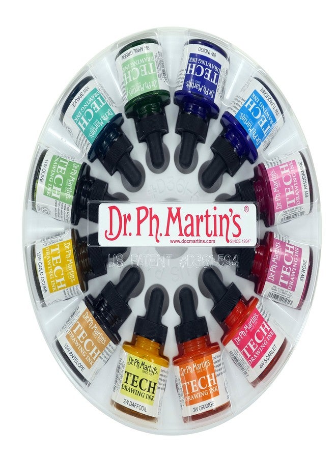 Dr. Ph. Martin's TECH Drawing Ink (Set 1) Ink Bottle, 1.0 oz, Set 1, 1 Bottle - Image 1