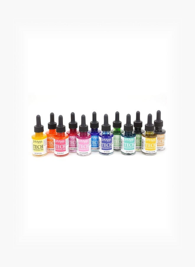 Dr. Ph. Martin's TECH Drawing Ink (Set 1) Ink Bottle, 1.0 oz, Set 1, 1 Bottle - Image 4