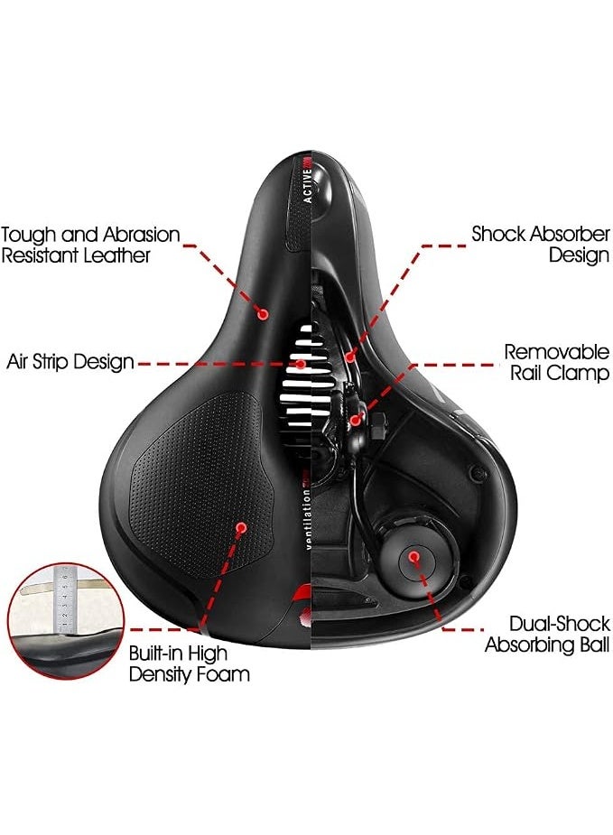 TrueFit TRUE FIT®Comfortable Medical Bicycle Chair Wide Memory Foam Non-Slip Shock Absorption Cushions - Image 3