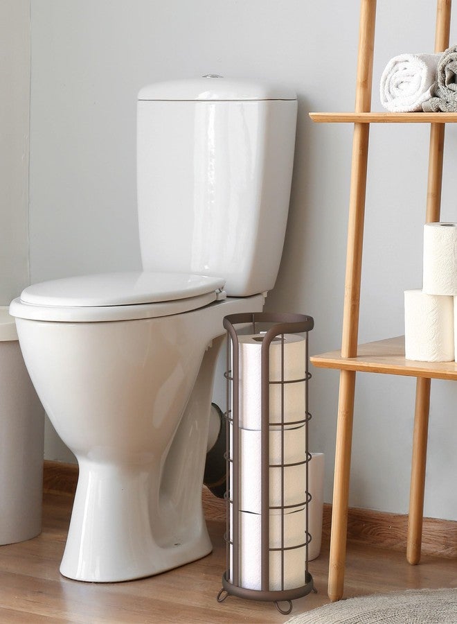 BROOKSTONE, Bronze Toilet Paper Holder, Freestanding Bathroom Tissue Organizer, Minimalistic Storage Solution, Modern & Stylish Design [Holds MEGA Rolls] - Image 5