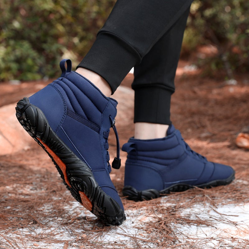 2023 Winter Fleece-Lined Waterproof Snow Boots Warm Breathable Couple Shoes High-Top Casual Cotton Shoes - Image 4