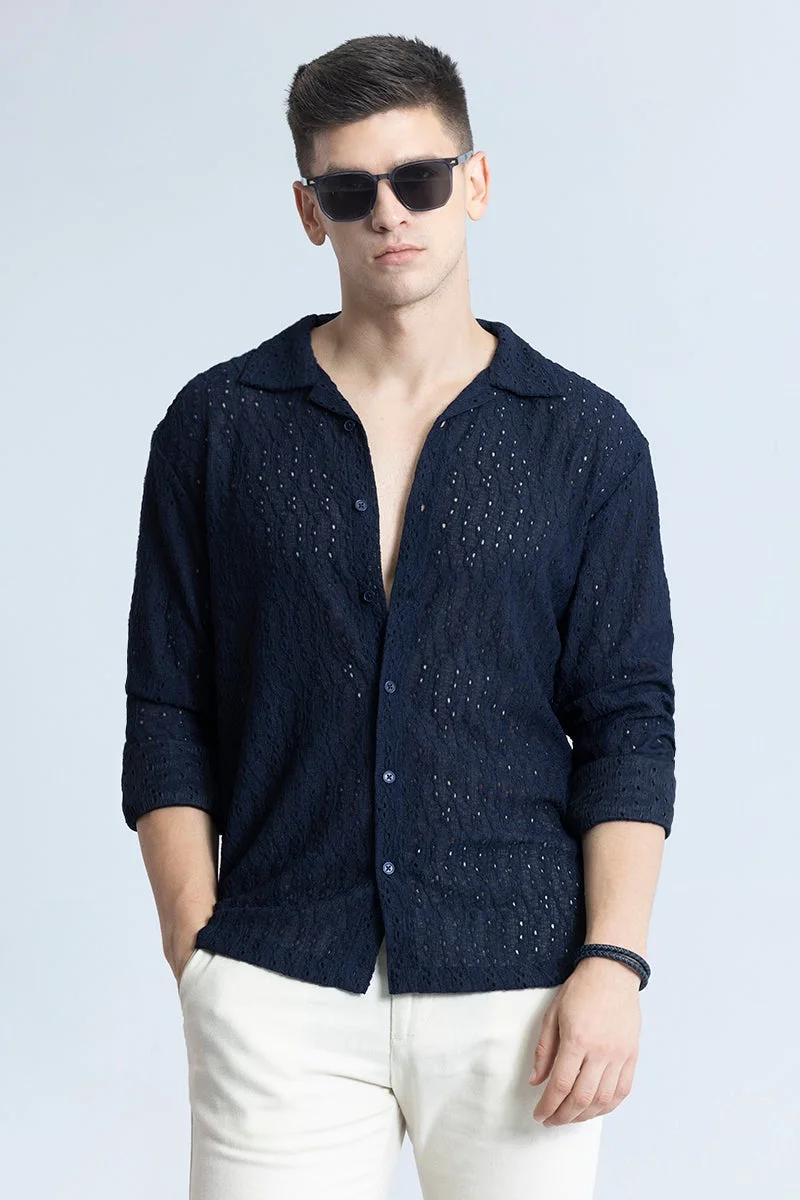SNITCH Whisper-Soft Navy Shirt