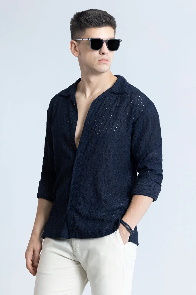 SNITCH Whisper-Soft Navy Shirt