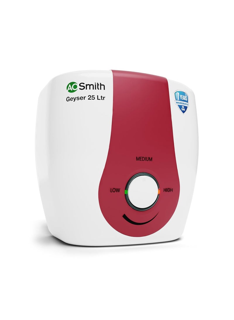 AO Smith AO Smith Geyser 25 Liter with 3KW Element 33 Faster Heating Storage Geyser Blue Diamond GlassLined Tank for 2X Corrosion Resistance Warranty 7 Yr Tank 2 Yr Comprehensive SGSGREEN025  - Image 1