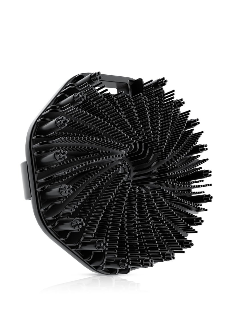 SYOSI Antimicrobial Silicone Body Scrubber for Sensitive Skin, Eco-Friendly, Lathers Well, and Charcoal-Infused for a Deep Clean,Get Softer, Healthier Skin (Black) - Image 1