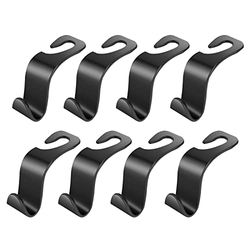 VTECHOLOGY Car Seat Headrest Hook,8Pack Car Headrest Bag Hooks Seat Headrest Hooks Backseat Headrest Hangers Storage for Purses,Grocery Bags,Coats,Car Water Bottle Hooks - Image 1
