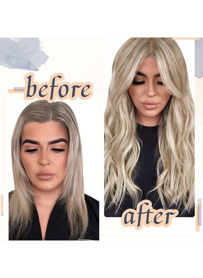 RUNATURE Hair Extensions Tape in Human Hair Color 8 Ash Brown with 60 Blonde Highlight Tape in Hair Extensions for Women 12 Inch Remy Tape in Natural Hair Extensions Straight 30g 20pcs  - Image 2
