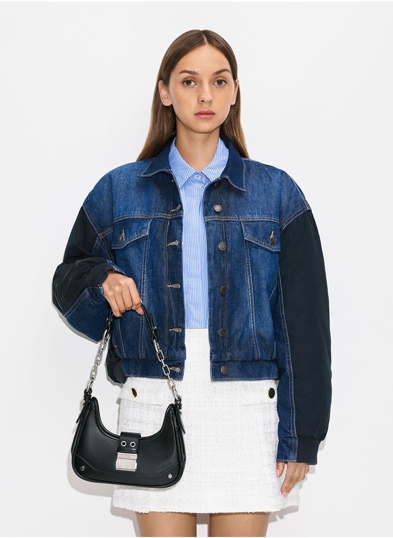 Charles & Keith CHARLES & KEITH Shoulder Bag & Crossbody Bag Winslet Belted Hobo Bag - Black  - Image 2