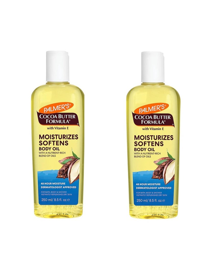 PALMER'S Pack Of 2 Cocoa Butter Formula Moisturizing Body Oil 250Ml 