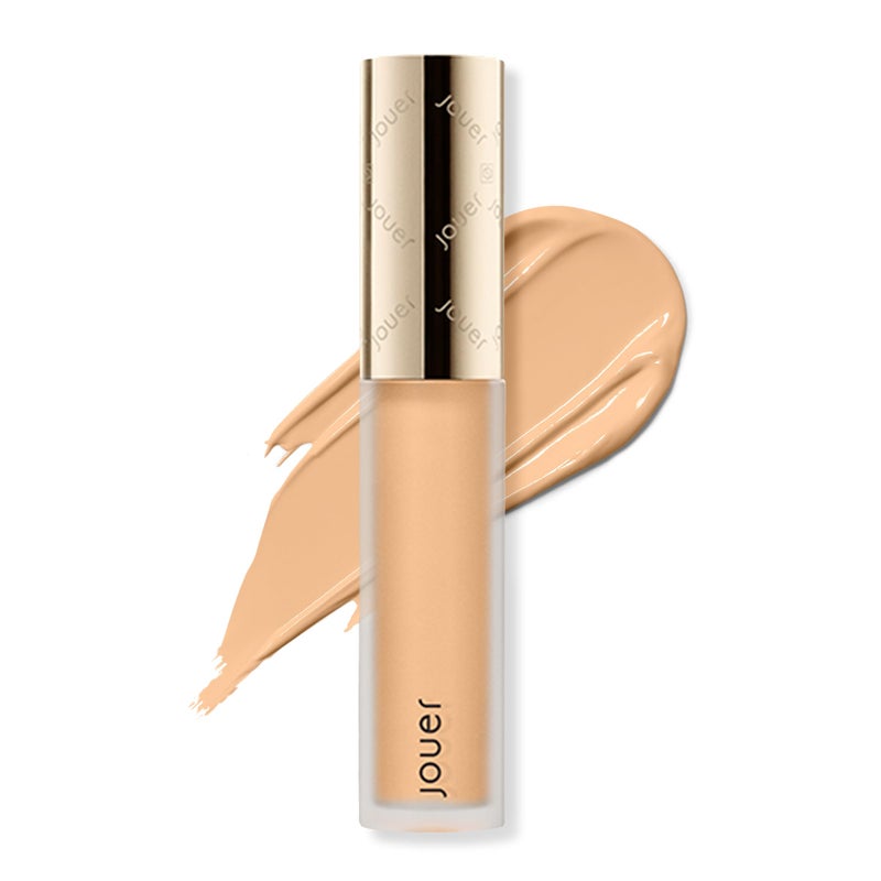 Jouer Essential High Coverage Liquid Concealer  Soft Matte Finish  Color Corrector for Spot Coverage Under Eye Dark Circles and Contour CremeBrulee