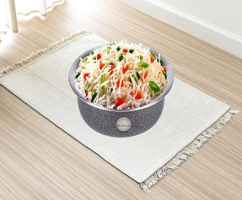 FLIXBLOOM فلكس بلوم برو مطبخ 1 لتر وعاء مطلي بالأنود الأسود قاعدة تحريض صديقة لغاز LPG أدوات مطبخية طباخ حاوية باتيلا باجونا هاندي طباخ مع غطاء 1 لتر طباخ - Image 4