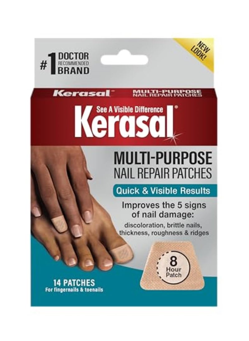 Kerasal Kerasal MultiPurpose Nail Repair Patches  14 Count  Nail Repair for Damaged Nails 8Hour Nail Treatment Restores Healthy Appearance Packaging May Vary 