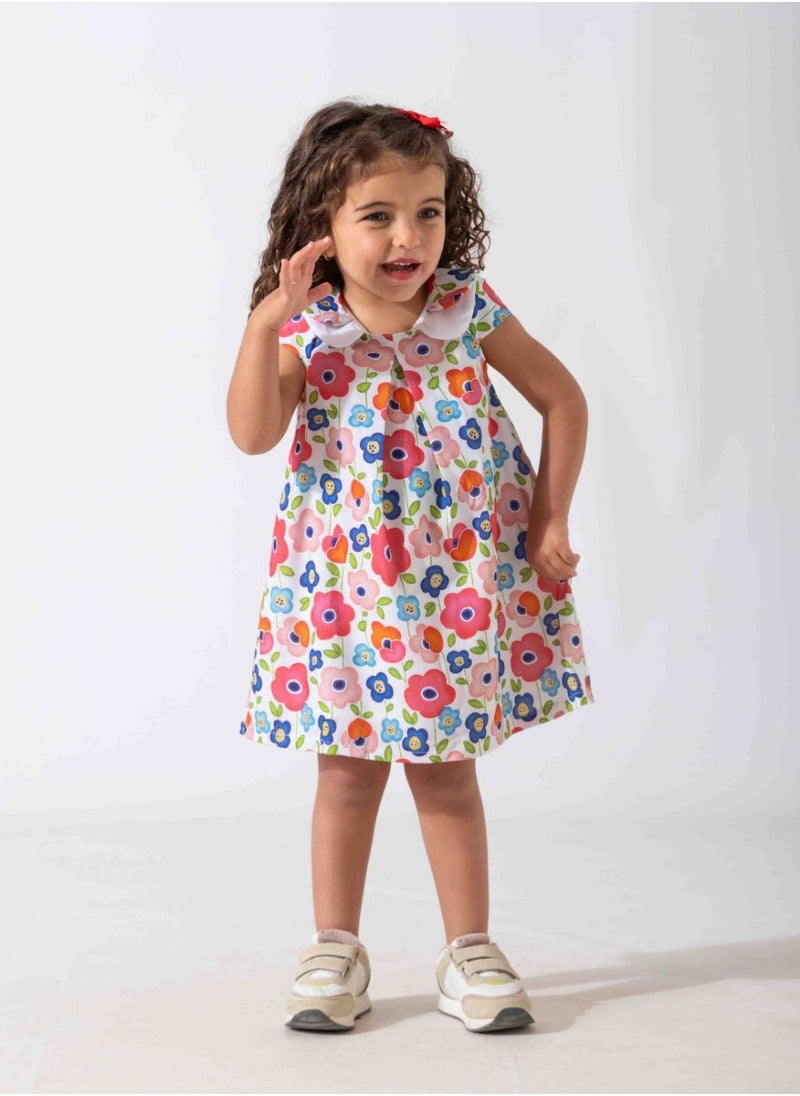 quokka - Baby Girl’s Dress Printed Floral - Image 1