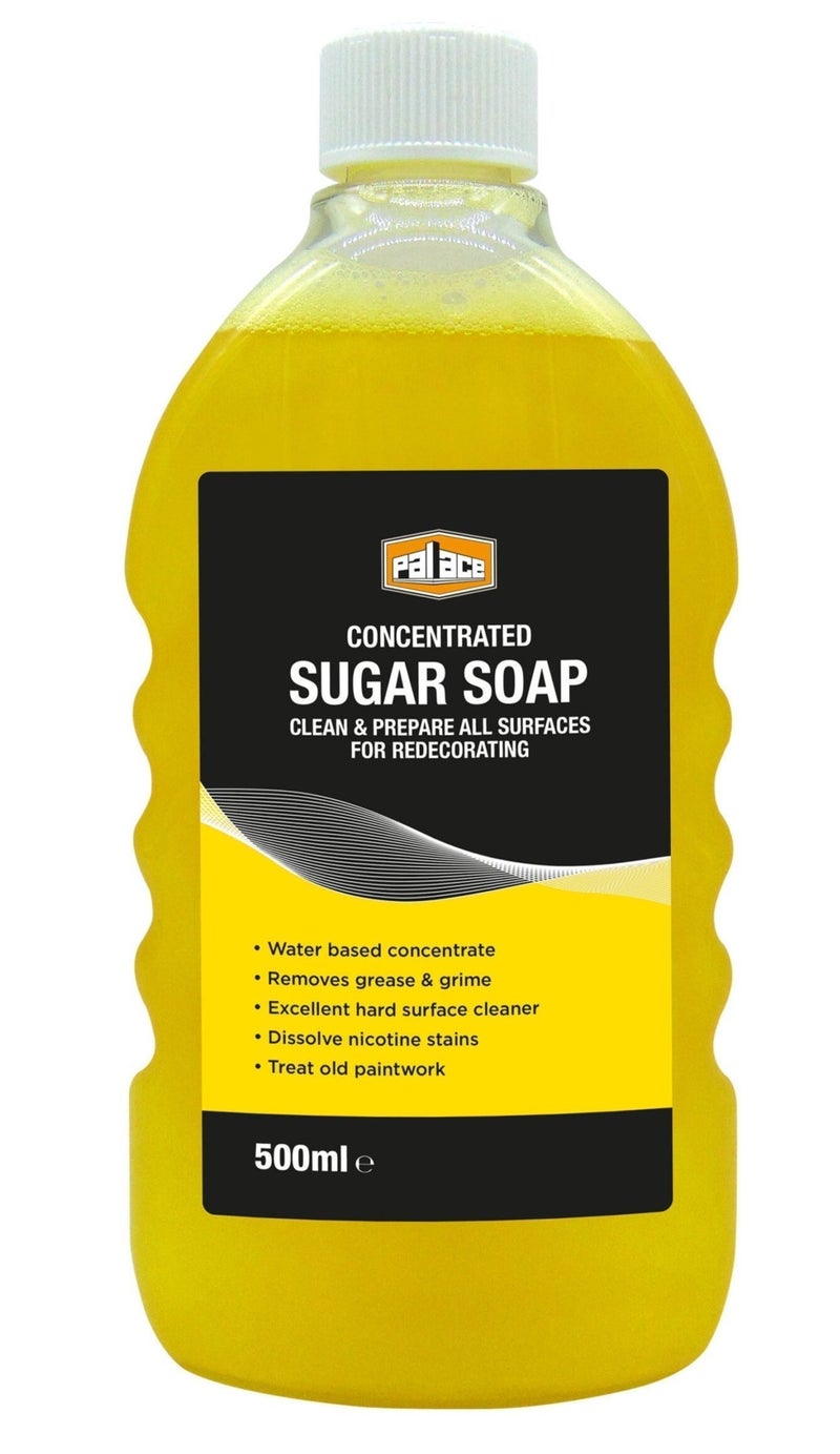 بالاس صابون سكري مركز 500مل منظف أسطح قوي – مزيل دهون وأوساخ لتحضير الجدران قبل الطلاء، يزيل بقع النيكوتين والشحوم، منظف متعدد الاستخدامات لأعمال التنظيف والتجديد - Image 1