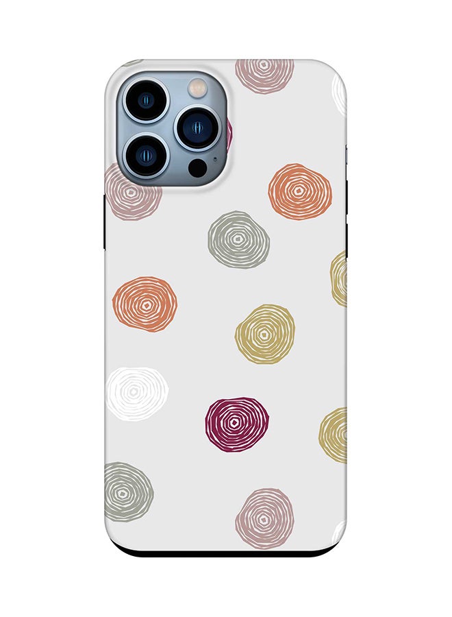Stylizedd Tough Pro Case for iPhone 15 Pro Max Dual Layer Hybrid PC TPU Customized Mobile Cover Matte Finish Phone Case - Circular Scribbles - Image 1
