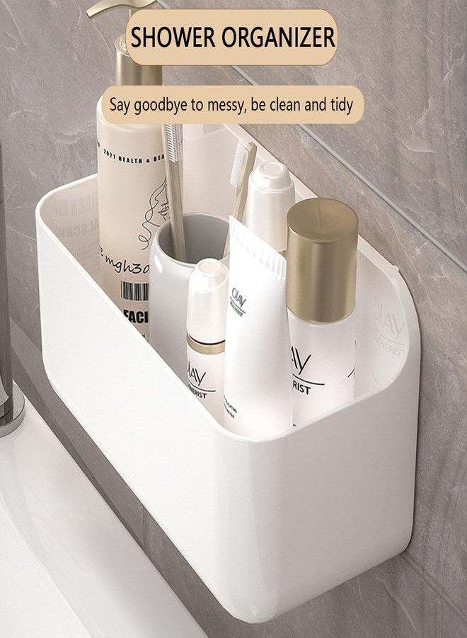Resdenio Wall Mount Shower Caddy Hanging - No Drilling Shower Caddies Hang Walls Adhesive Shelf, Shower Organizer and Storage Basket for Bathroom, Kitchen, Utility Room - Image 3