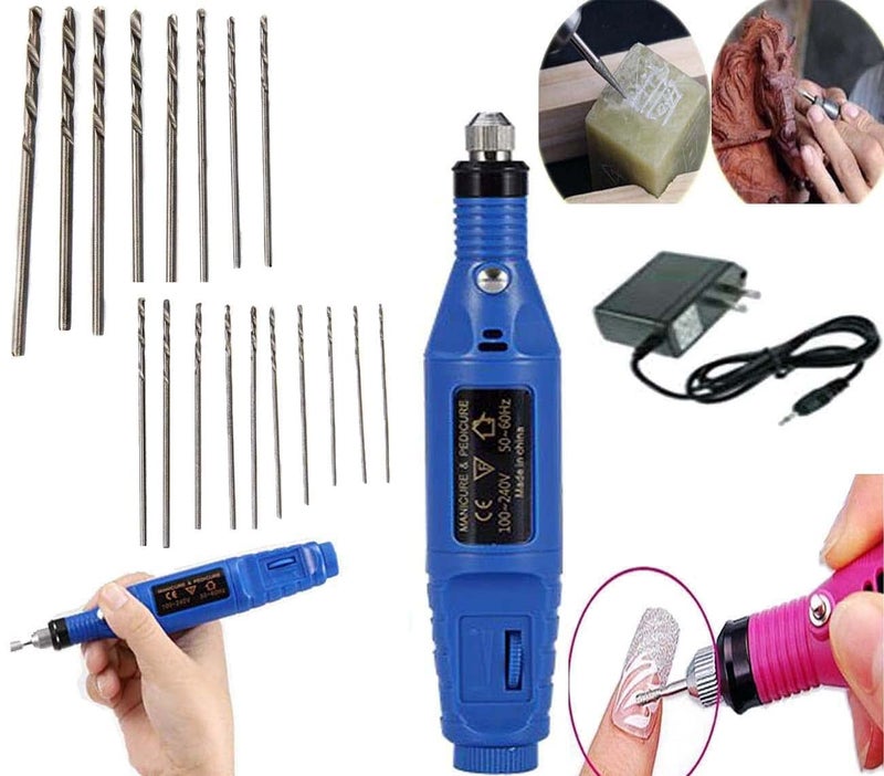 DIY Crafts 1x Kit Contain 1 Set x Bit Tiny Drill Bits Electric Pen Shape Mini H Drill Metal Polishing Machine Adjustable Speed Adopter ShankMini Smal1x Kit Contain 1 Set x Bit Tiny Drill Bits - Image 1