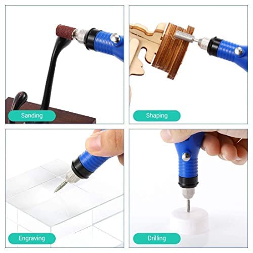 DIY Crafts 1x Kit Contain 1 Set x Bit Tiny Drill Bits Electric Pen Shape Mini H Drill Metal Polishing Machine Adjustable Speed Adopter ShankMini Smal1x Kit Contain 1 Set x Bit Tiny Drill Bits - Image 2