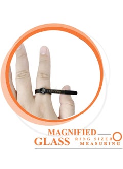 Oasisgalore Ring Sizer Measuring Tool Tape Reusable Finger Size Gauge Jewelry Sizing Tool 1-17 USA Rings Size 2Pcs  - Image 2