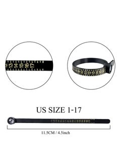 Oasisgalore Ring Sizer Measuring Tool Tape Reusable Finger Size Gauge Jewelry Sizing Tool 1-17 USA Rings Size 2Pcs  - Image 5