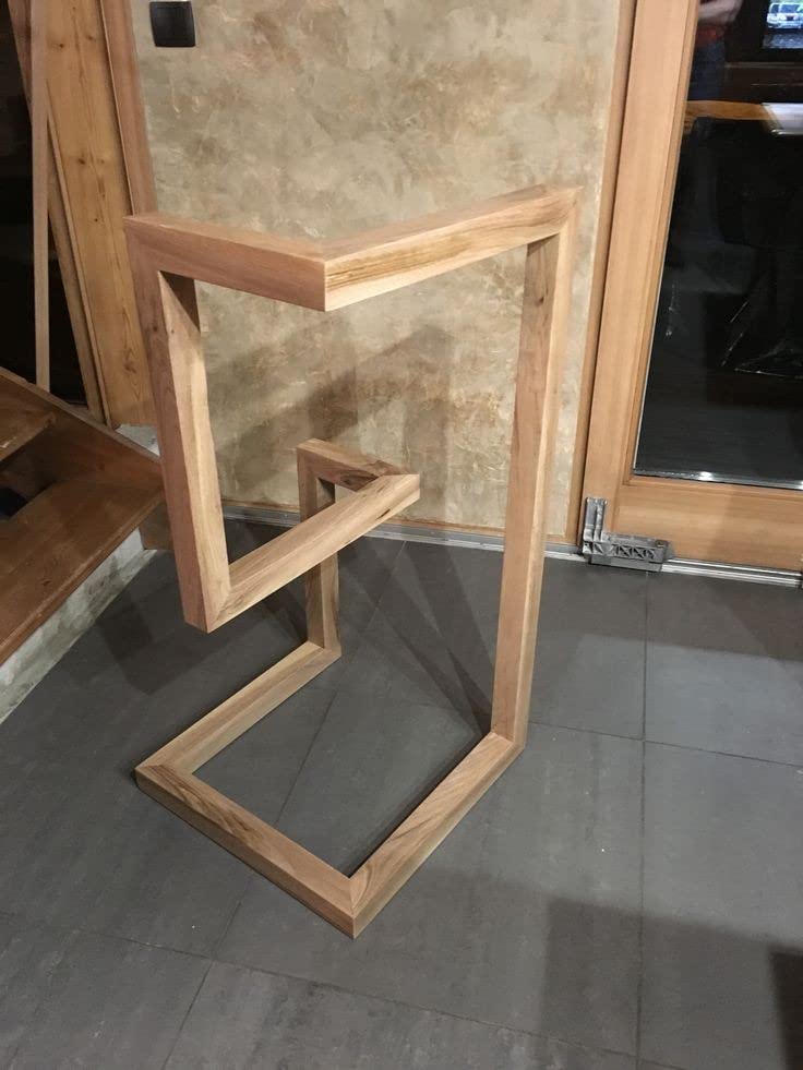 Wooden Towel Rack Holder for Home Tier Freestanding Beach Towel Bar Wood Towel Stand with Bottom Storage Shelf for Hand Towel Wash Clothes Bathroom Corners T4  - Image 1