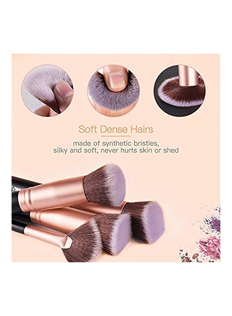 Arabest 14-Piece Makeup Multi Use Brush Set Rose Gold/Black - Image 2