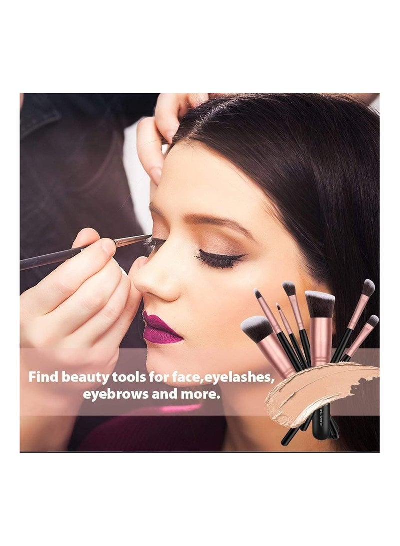 Arabest 14-Piece Makeup Multi Use Brush Set Rose Gold/Black - Image 5