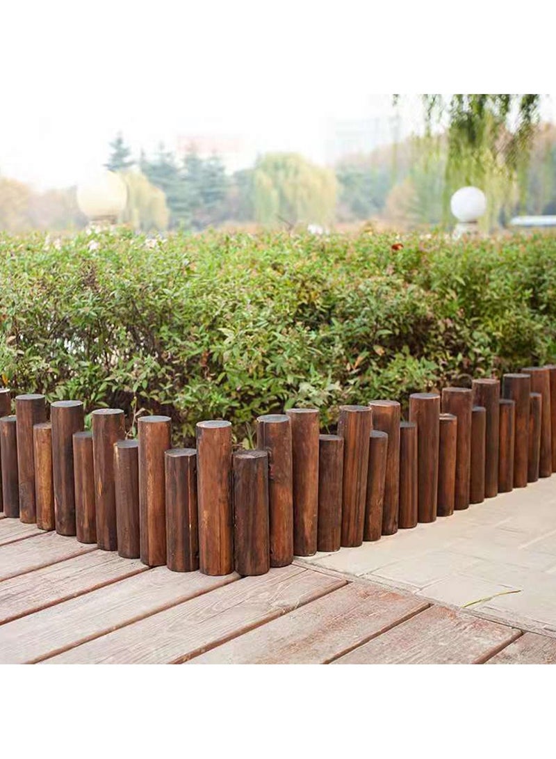 LINGWEI Wooden Garden Fence Plants Flower Bed Edging Border Wooden Interlocking Panels Antiseptic For Partition For Garden Lawn Patio Courtyard - Image 4