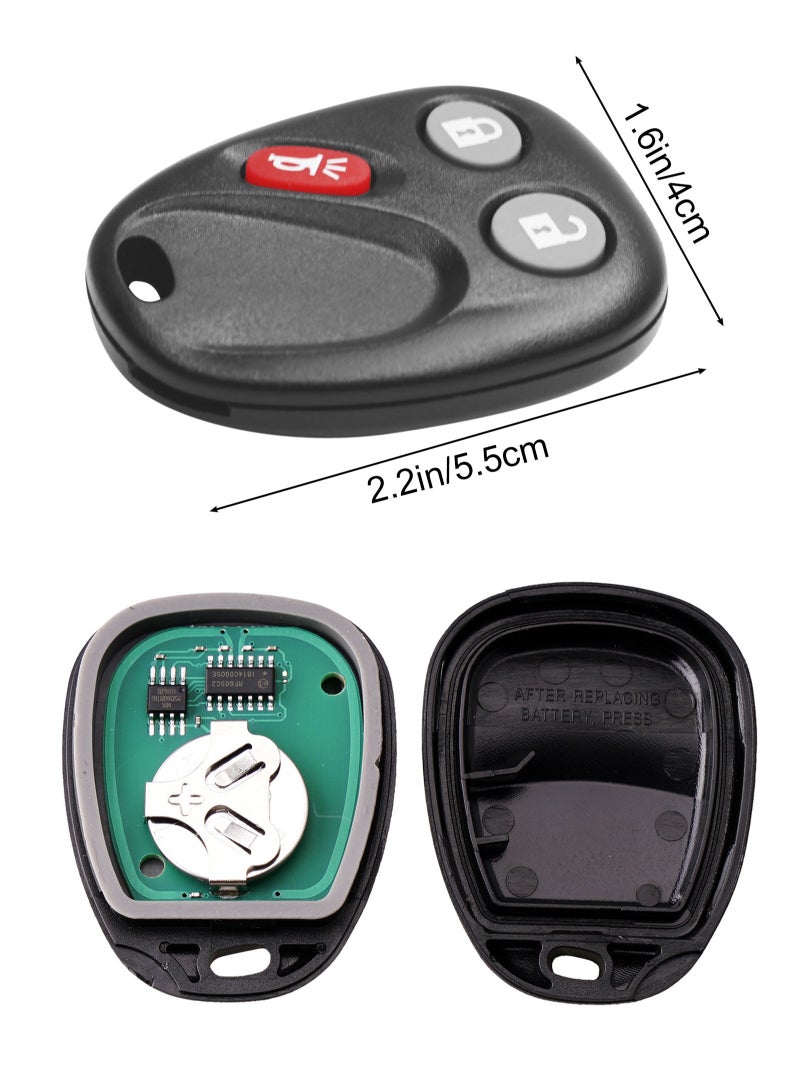 HomarKet Key Fob Keyless Entry Remote fits 2003-2006 Chevy Tahoe Suburban Silverado Avalanche Equinox SSR/GMC Sierra Yukon/Cadillac Escalade/Hummer H2 / Pontiac Torrent/Saturn Vue Set of 2  - Image 2