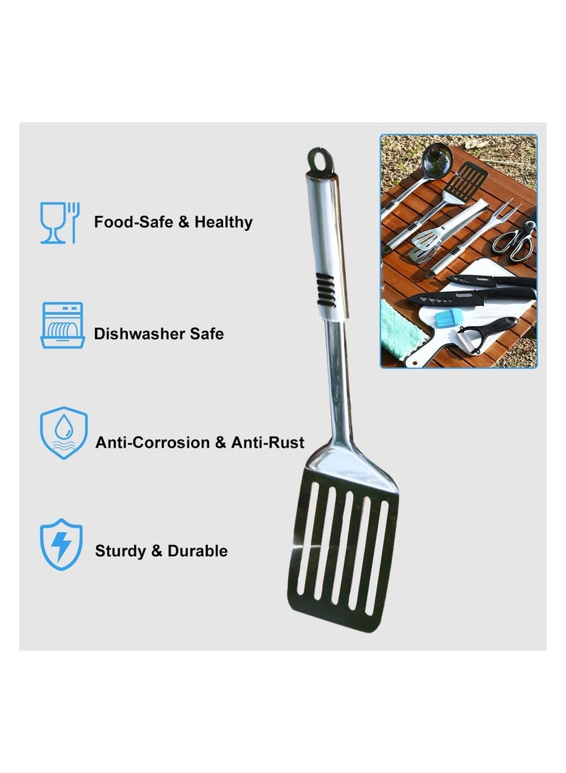Camping Kitchen Utensil Set 15pcs – Portable BBQ Cookware Organizer, Compact Stainless Steel Camping Cooking Accessories with Case for Outdoor Campfire, Picnic, Travel & Backpacking - Image 3